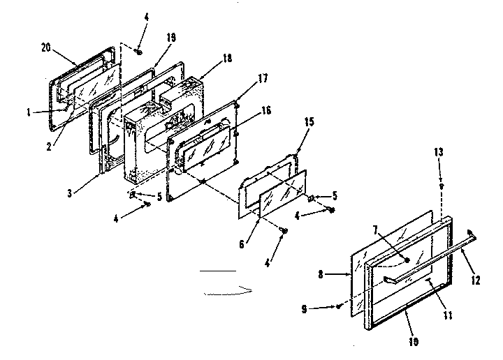 Kenmore 9114658610 door diagram