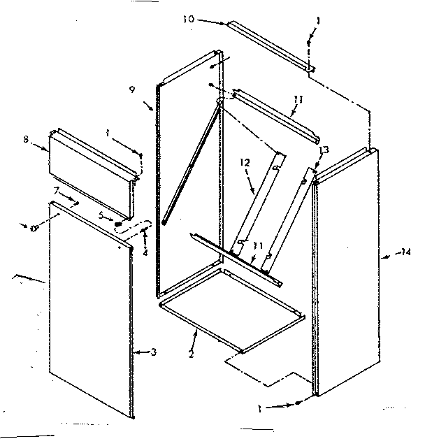 Kenmore 867763344 cabinet diagram