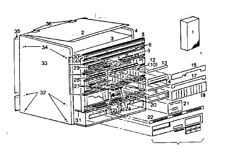 LXI 13292946650 cabinet view diagram