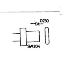 LXI 30492410451 dubbing switch p.c.b. bottom view diagram