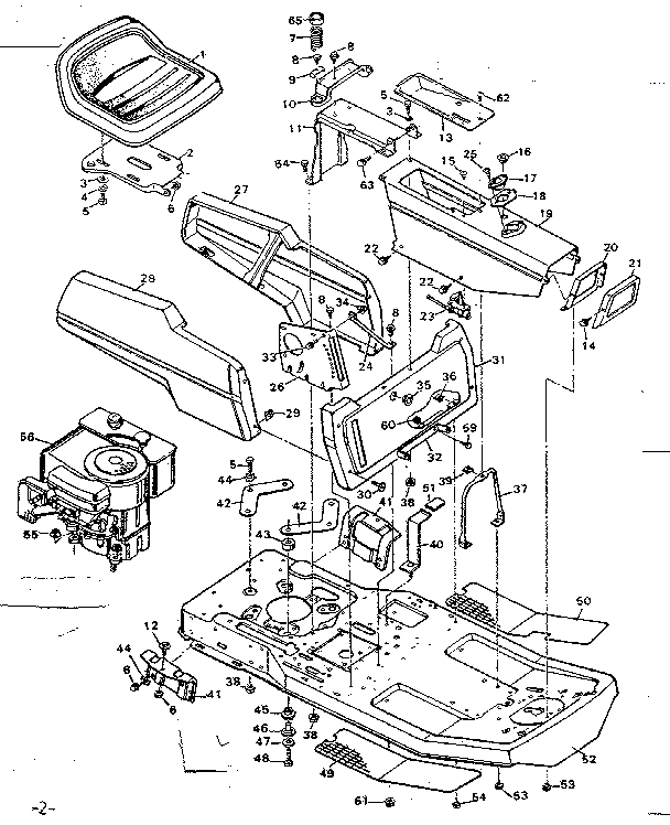 Craftsman 502254130 body chassis diagram