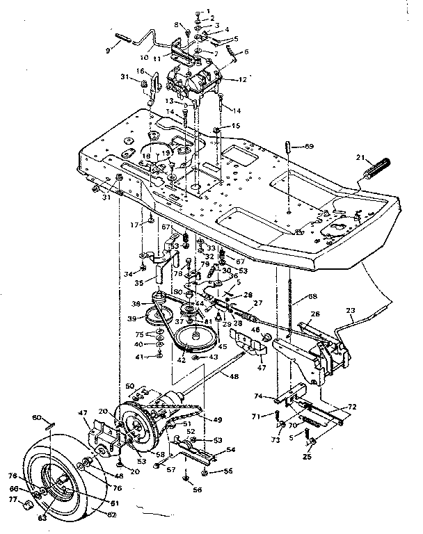 Craftsman 502254130 drive system diagram