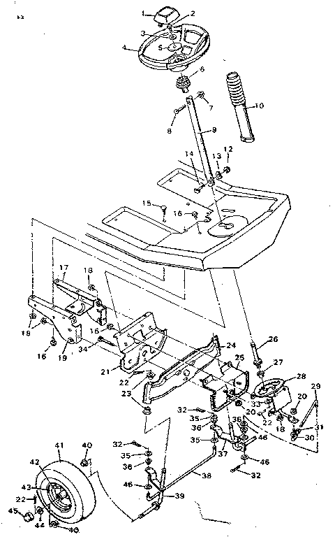 Craftsman 502254130 steering system diagram