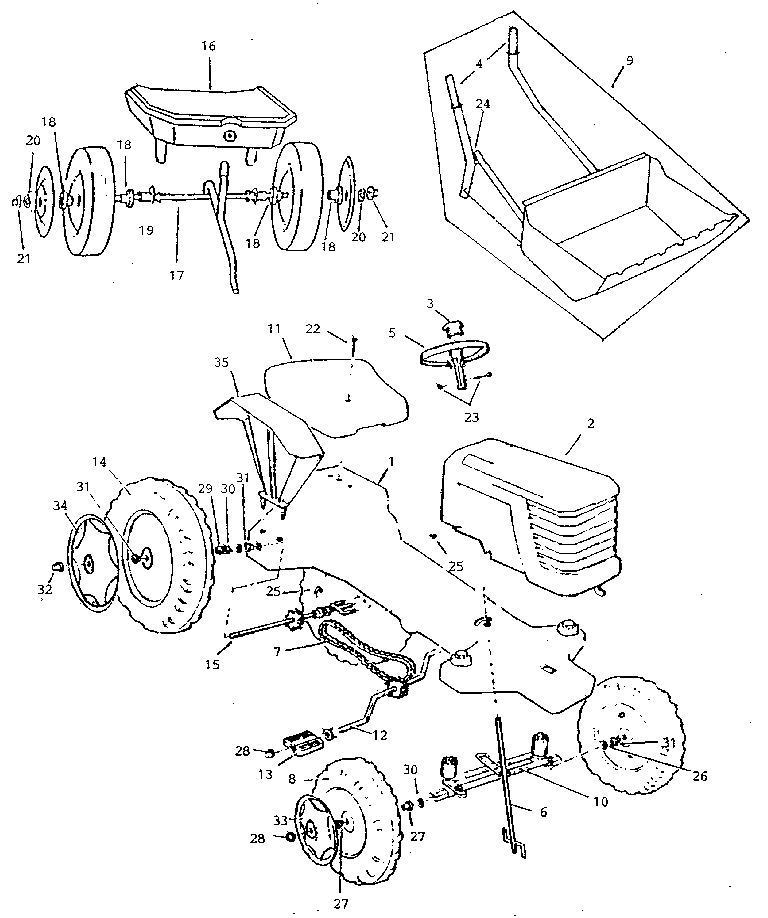 Ming Ta 8708 pedal tractor diagram