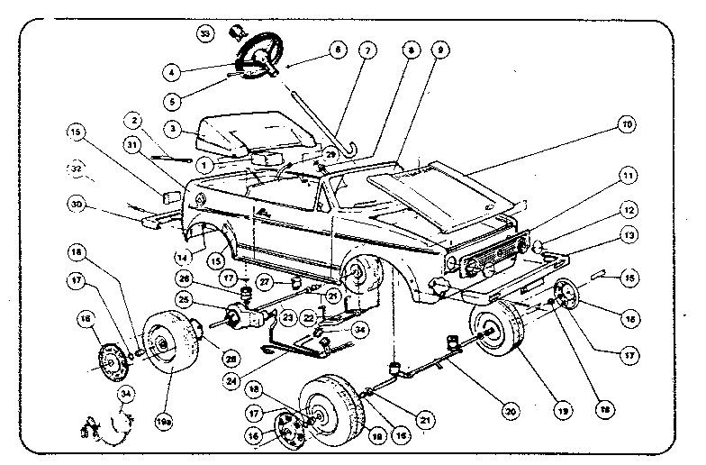 Power Wheels PP5481 replacement parts diagram