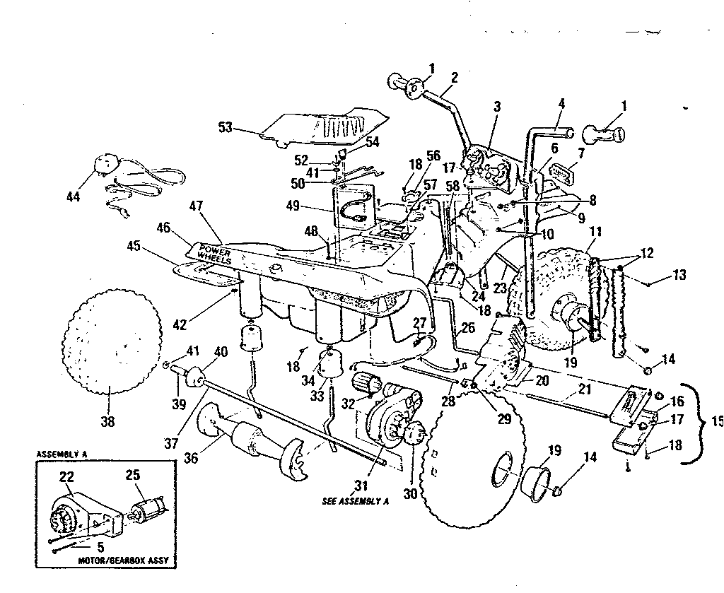 Power Wheels 0105 replacement parts diagram
