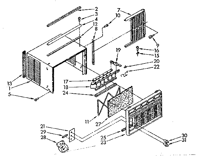 Kenmore 1068710752 cabinet parts diagram