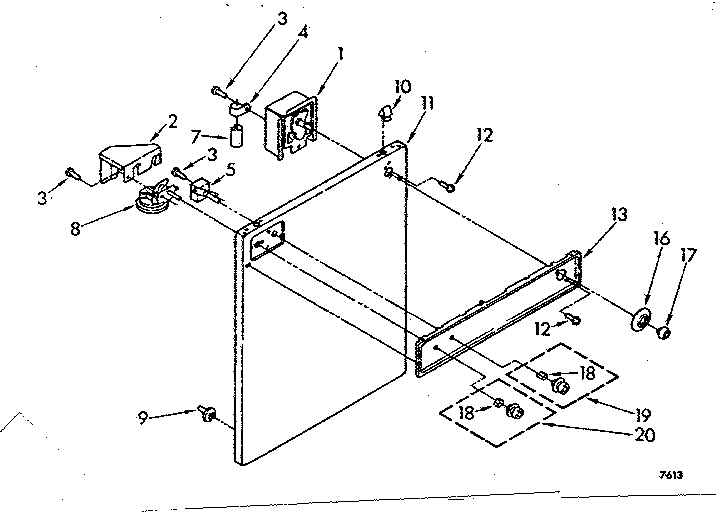 Kenmore 11084671800 console and front panel diagram