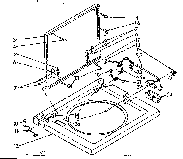 Kenmore 11084671800 washer top and lid parts diagram