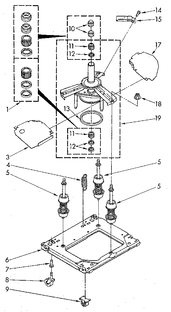 Kenmore 11084671800 machine base diagram