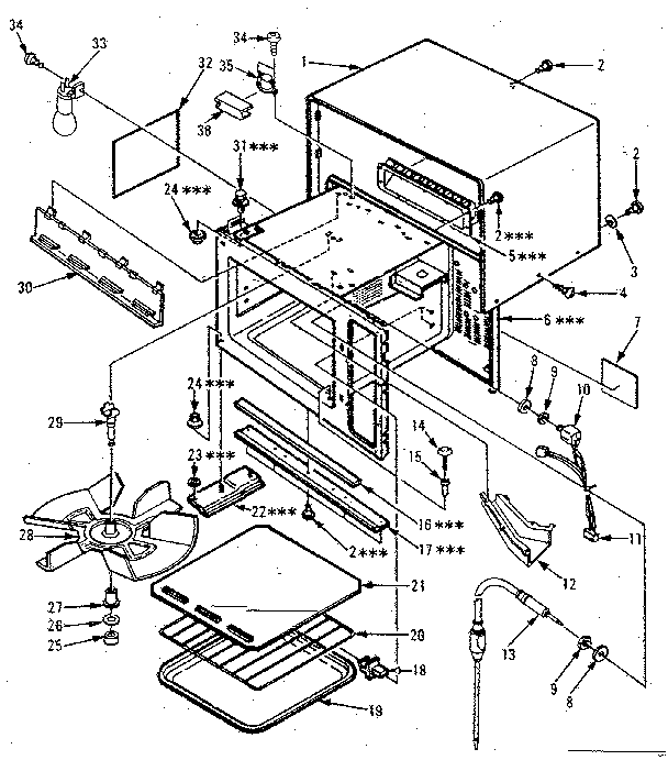 Kenmore 5668878621 cabinet parts diagram