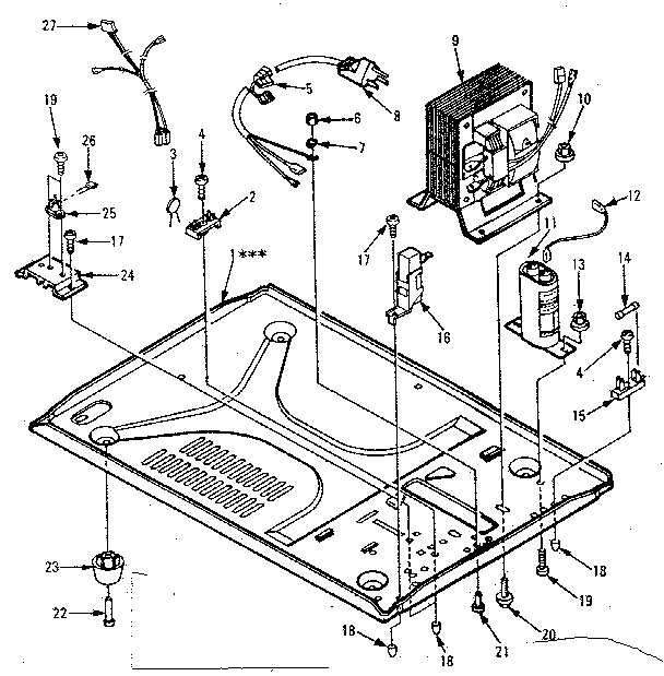 Kenmore 5668878621 microwave parts diagram