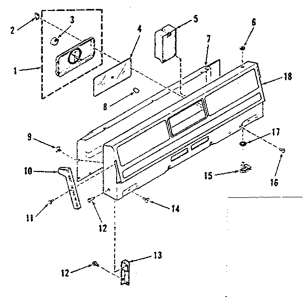 Kenmore 9116138511 backguard section diagram