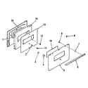 Kenmore 9116138511 oven door section 911.6138511 diagram