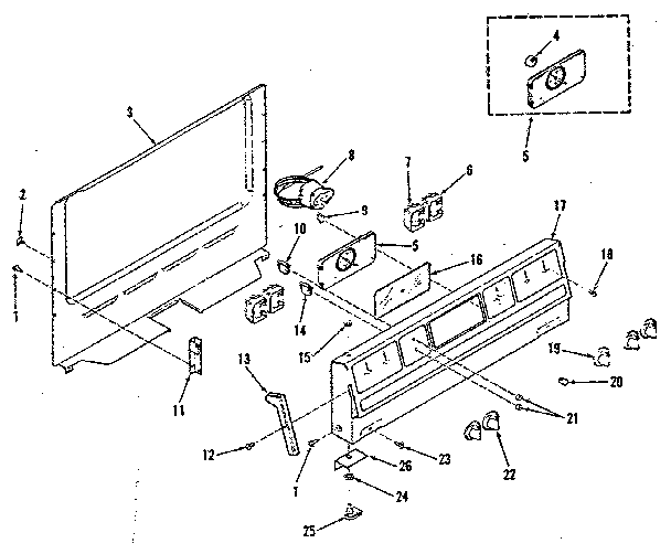 Kenmore 9116288411 backguard section diagram