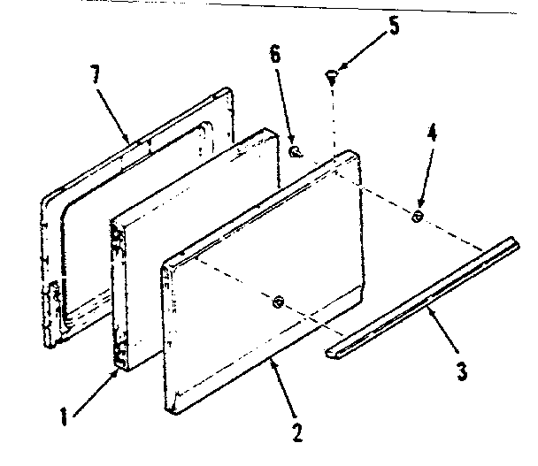 Kenmore 9116288411 model numbers 911.6228411,911.6248411 oven door section diagram