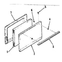 Kenmore 9116288411 model numbers 911.6228411,911.6248411 oven door section diagram