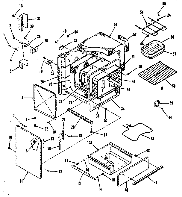 Kenmore 9116428414 body section diagram