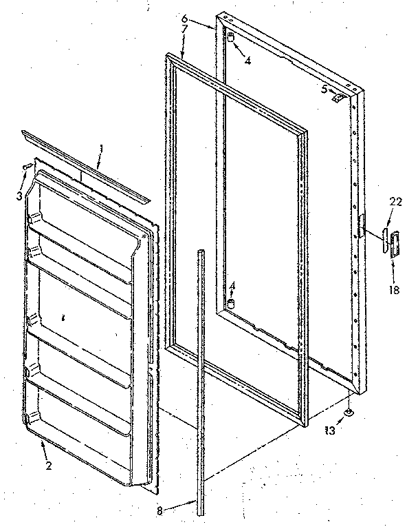Kenmore 1068260311 door diagram