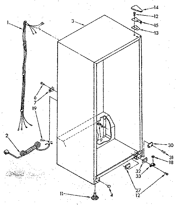 Kenmore 1068260311 cabinet diagram