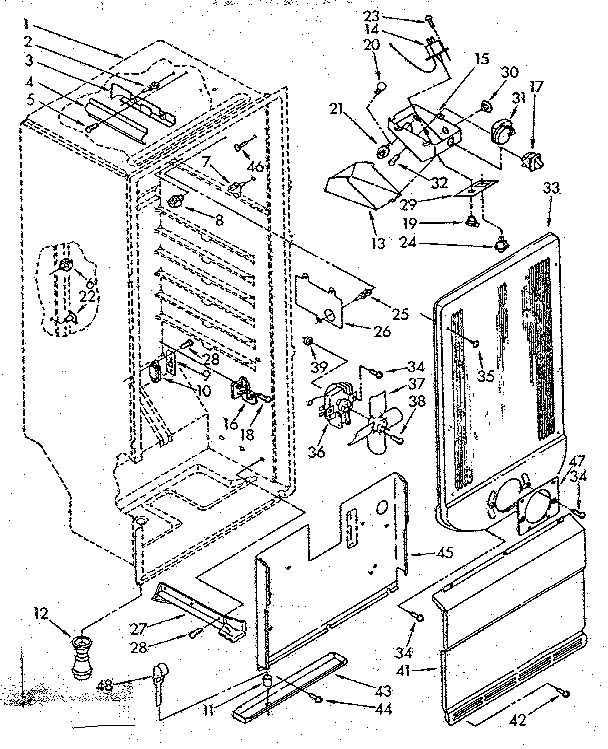 Kenmore 1068265582 liner parts diagram