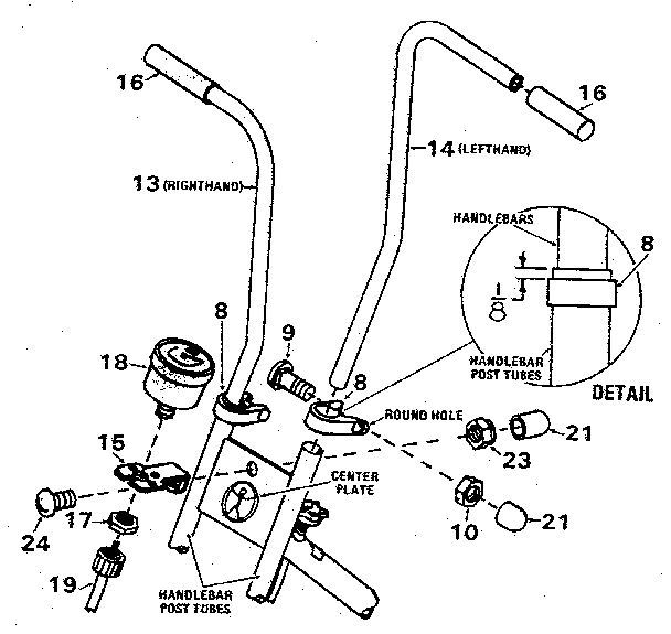Lifestyler 37428534 handlebar assembly diagram