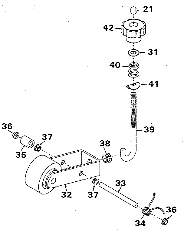 Lifestyler 37428534 wheel tension assembly diagram