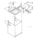 Kenmore 11081310140 top and cabinet parts diagram