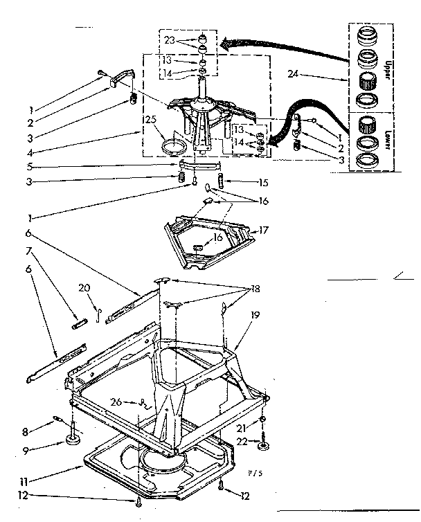 Kenmore 11081310140 machine base parts diagram