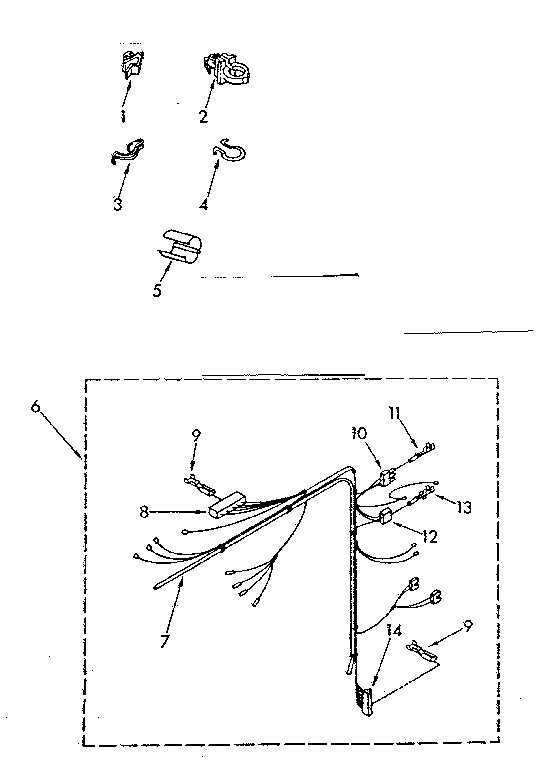 Kenmore 11081310140 wiring harness parts diagram