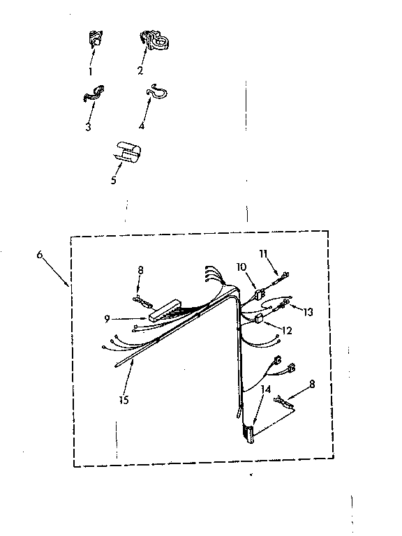 Kenmore 11081375860 wiring harness parts diagram