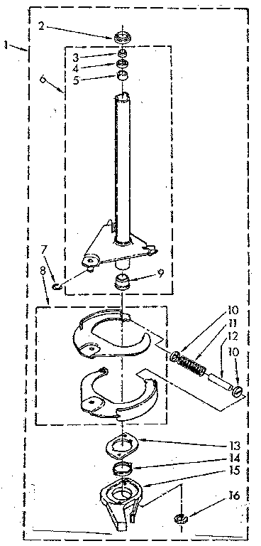 Kenmore 11081375860 brake and drive tube parts diagram