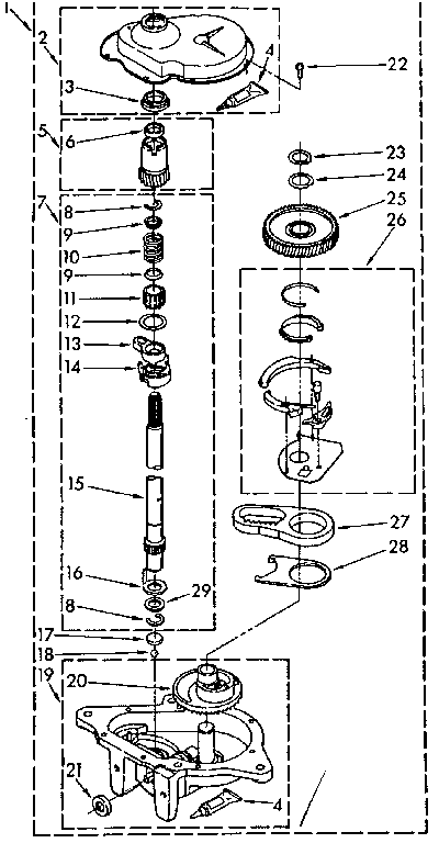 Kenmore 11081375860 gearcase parts diagram