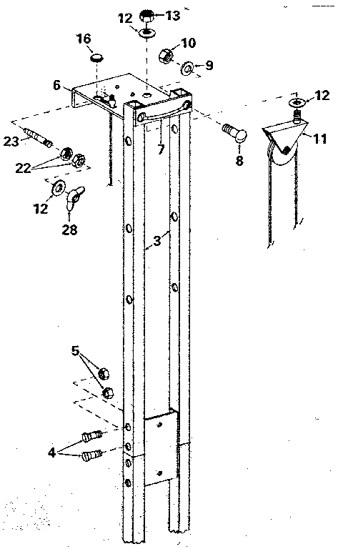 Lifestyler 15638-EXERCISE BENCH upper assembly diagram