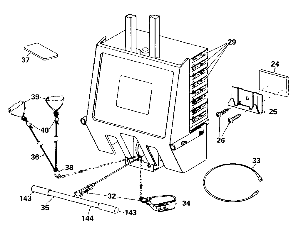 Lifestyler 15638-EXERCISE BENCH accessories diagram