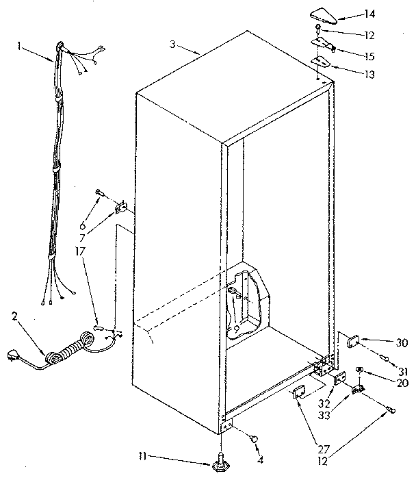Kenmore 1068262181 cabinet diagram