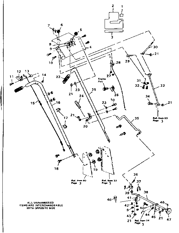 Craftsman 536882601 handle assembly diagram
