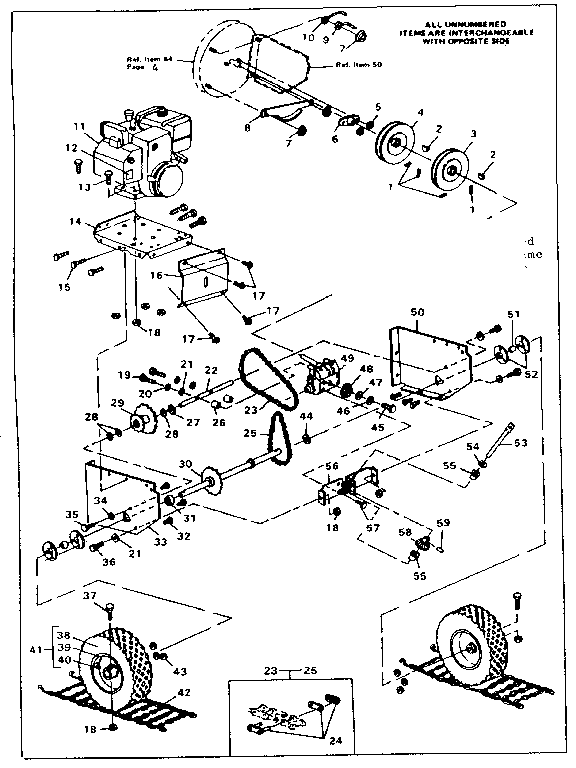 Craftsman 536882601 wheel assembly diagram