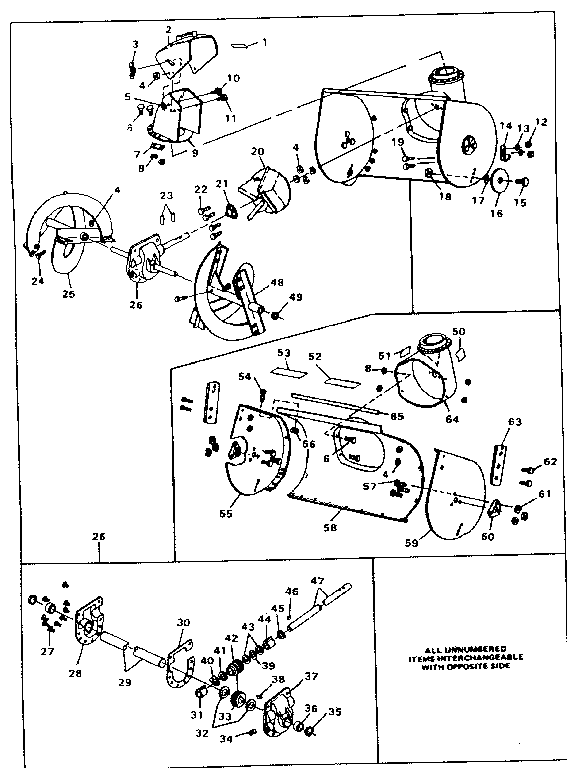 Craftsman 536882601 auger housing assembly diagram