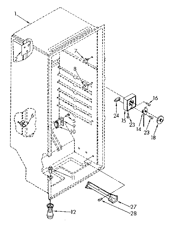 Kenmore 1068262511 liner parts diagram