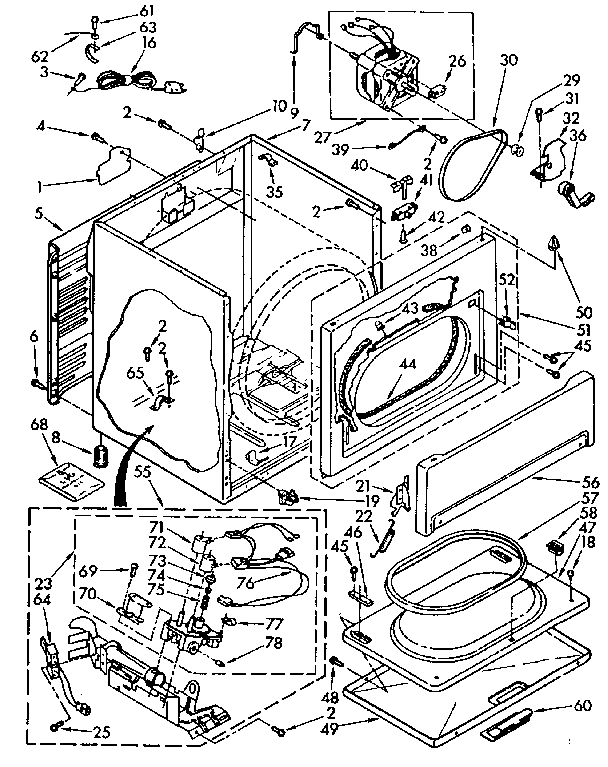Kenmore 11087673100 cabinet diagram
