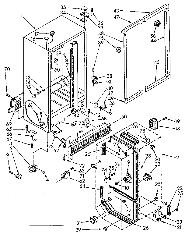 Kenmore 1068562980 cabinet diagram