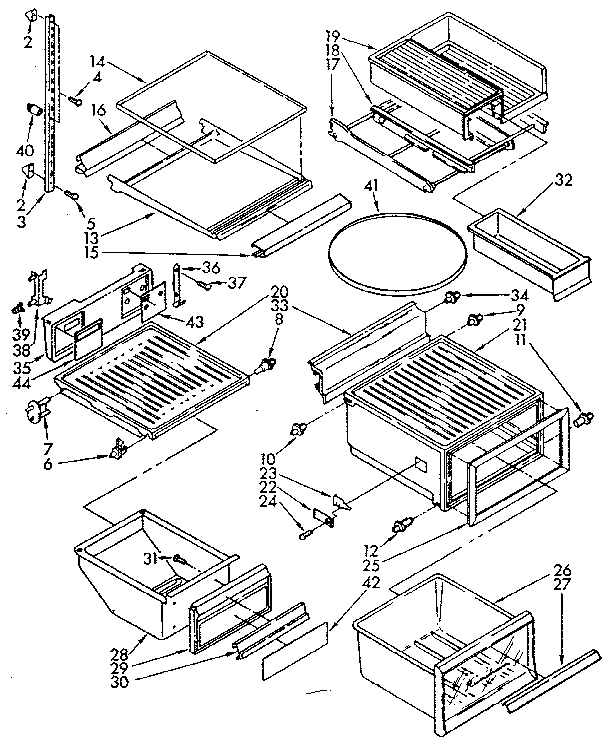 Kenmore 1068562980 refrigerator interior diagram