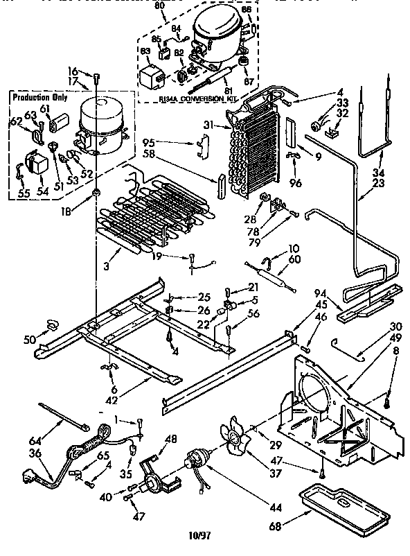 Kenmore 1068562980 unit diagram