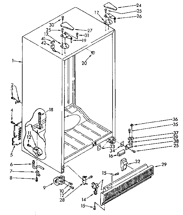 Kenmore 1068566830 cabinet diagram