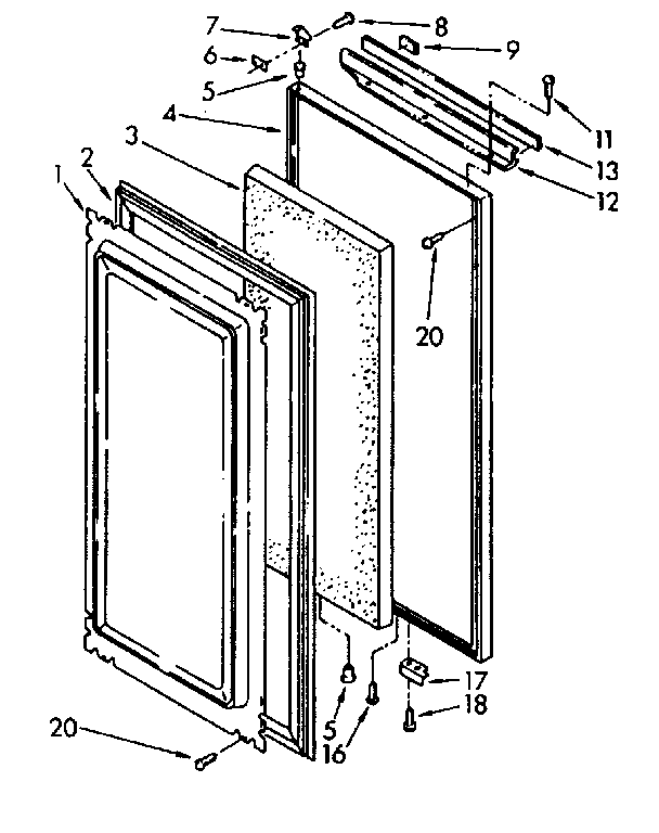 Kenmore 1068566830 handi-door diagram