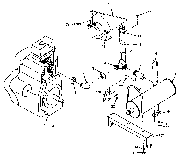 Craftsman 580321931 exhaust system diagram