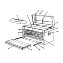 Craftsman 706652590 drawer chest with tote tray diagram