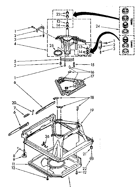 Kenmore 11081361350 machine base diagram