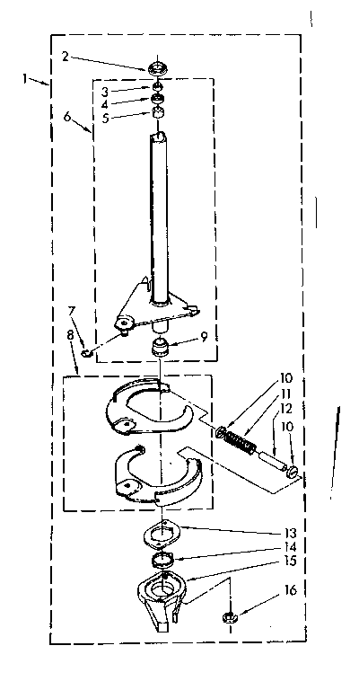 Kenmore 11081361350 brake and drive tube diagram